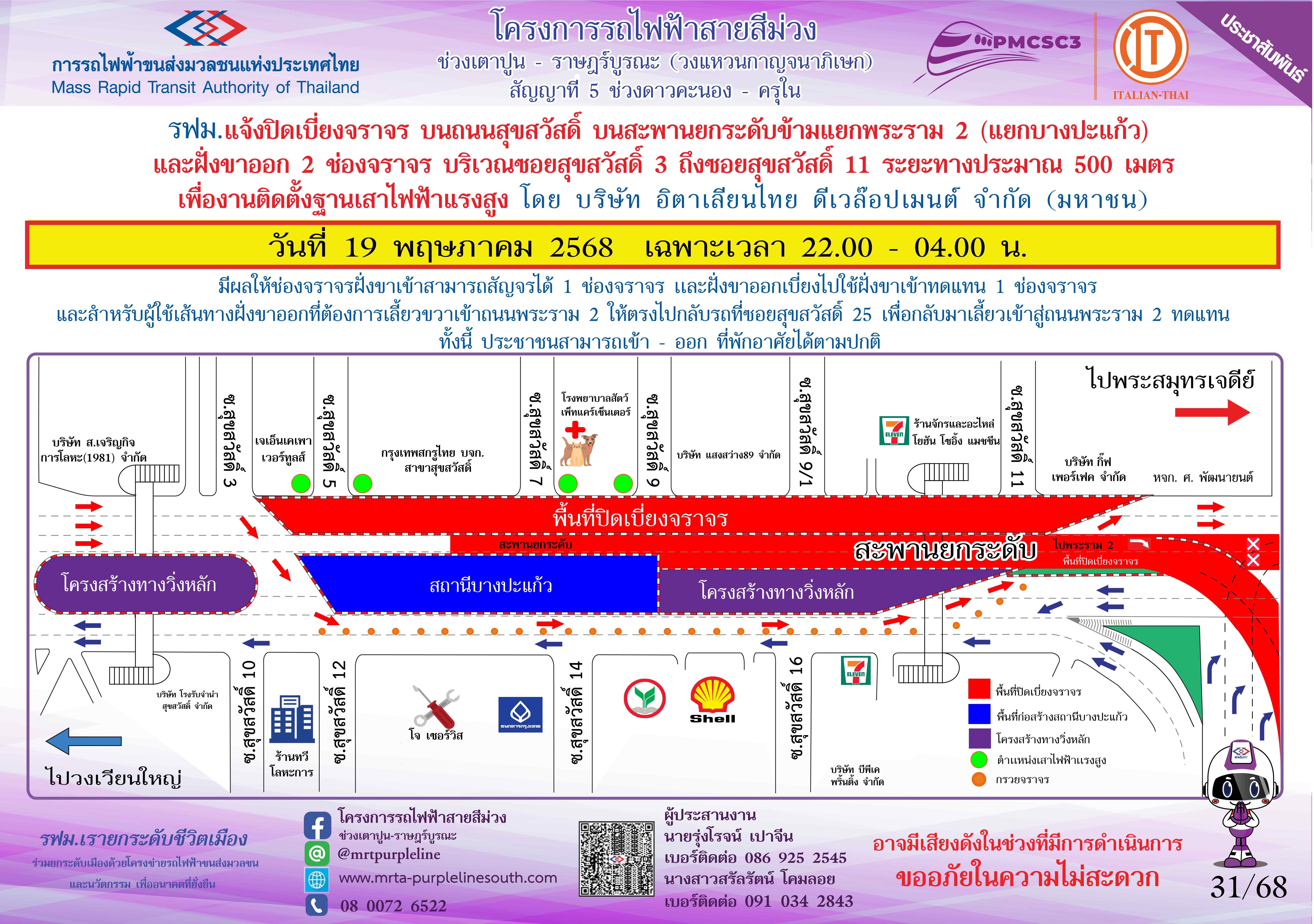 งานติดตั้งฐานเสาไฟฟ้าแรงสูง ซอยสุขสวัสดิ์ 3