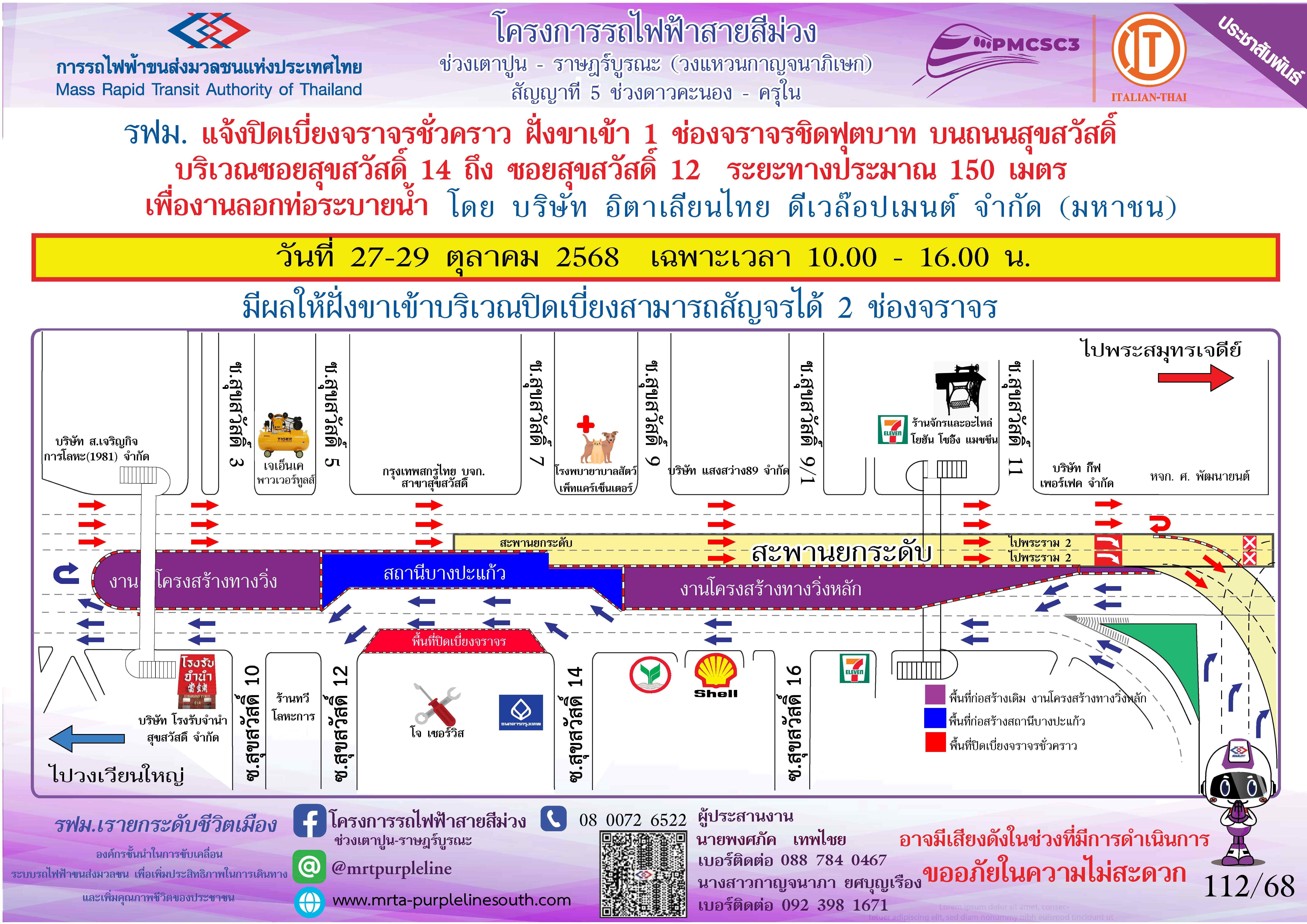 งานลอกท่อระบายน้ำ ซอยสุขสวัสดิ์ 12