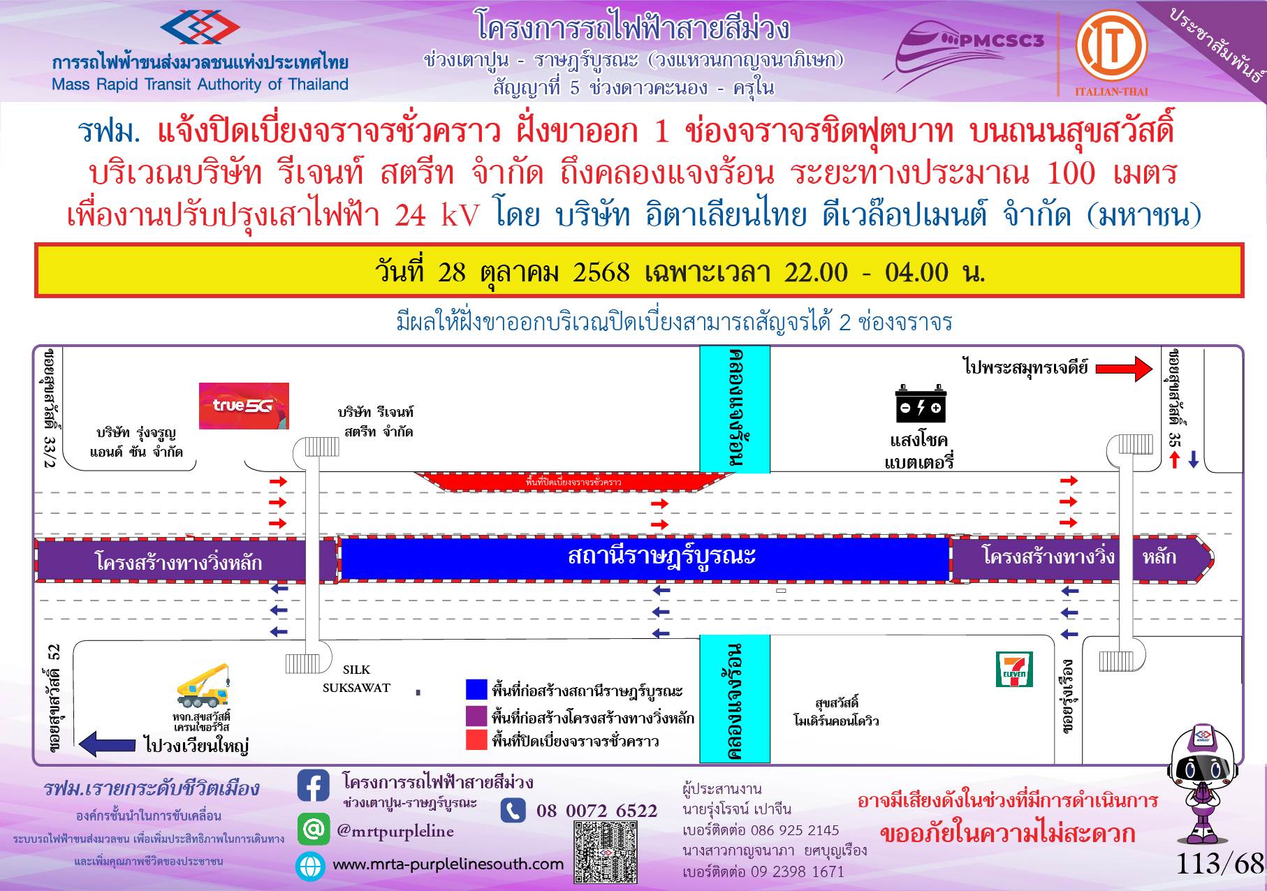 งานปรับปรุงเสาไฟฟ้า 24 kV คลองแจงร้อน
