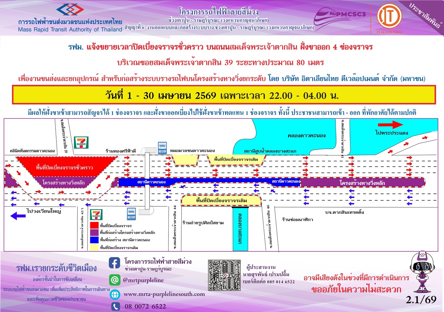 งานขนส่งและยกอุปกรณ์ สำหรับก่อสร้างระบบรางรถไฟบนโครงสร้างทางวิ่งยกระดับ