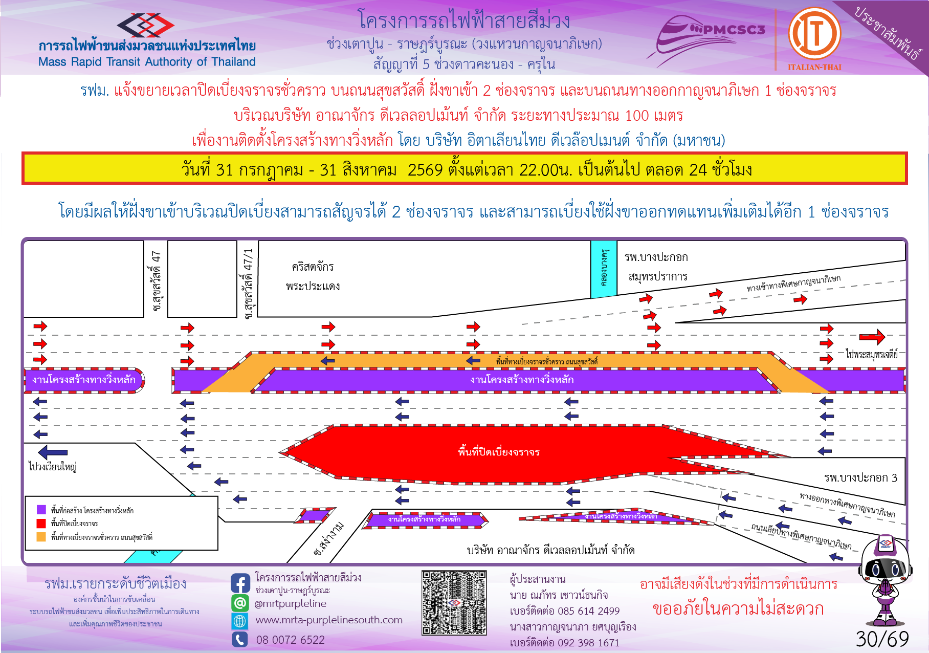 งานยกติดตั้งโครงสร้างทางวิ่งหลัก